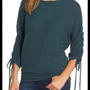Gibson Hunter Green Tunic Top